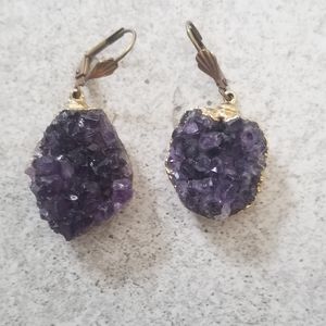 Dara Ettinger amethyst druzy earrings